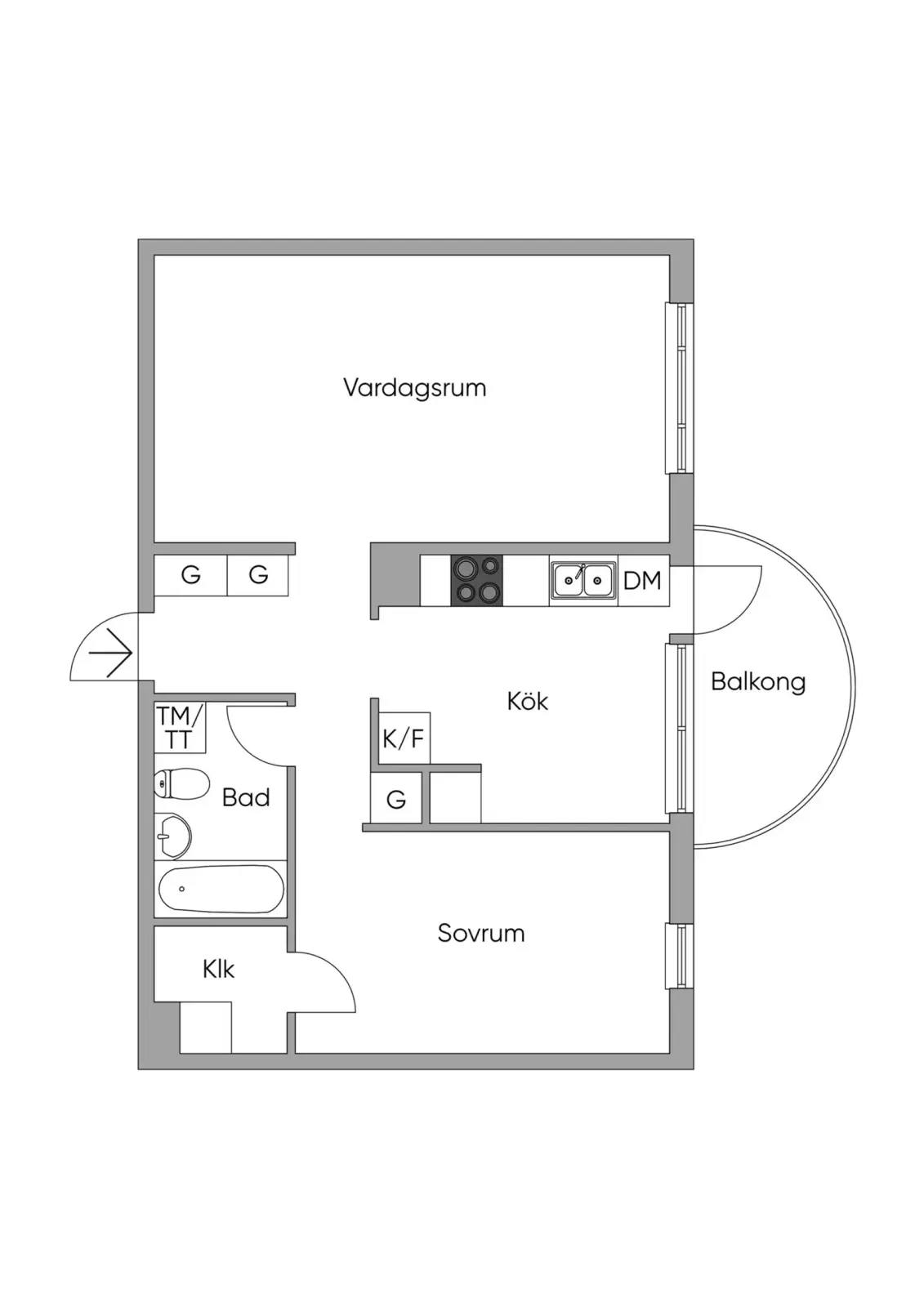 Floor plan for Bolagsgatan 4