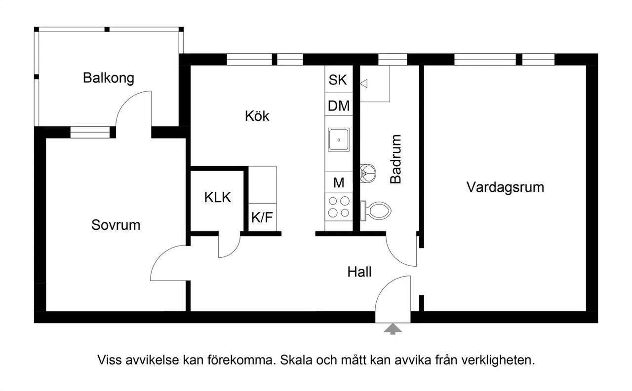 Floor plan for Norrbäcksgatan 33