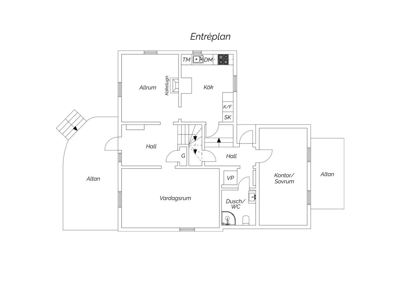 Floor plan for Smedbyvägen 14A