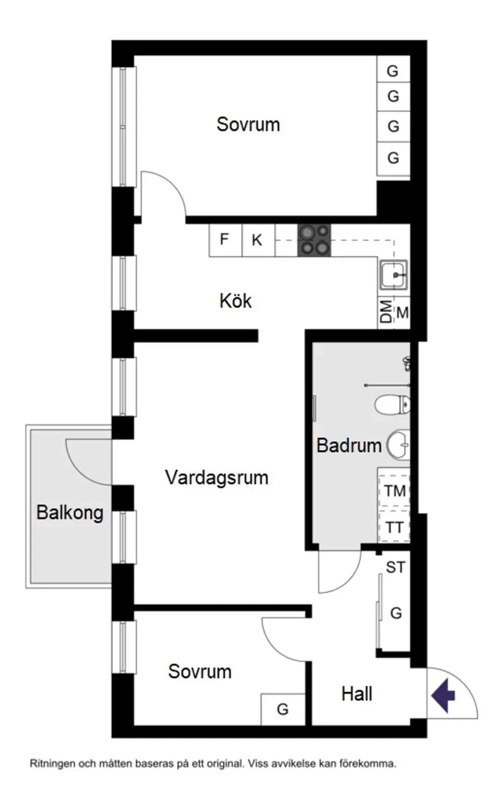 Planritning för Kolonnvägen 6