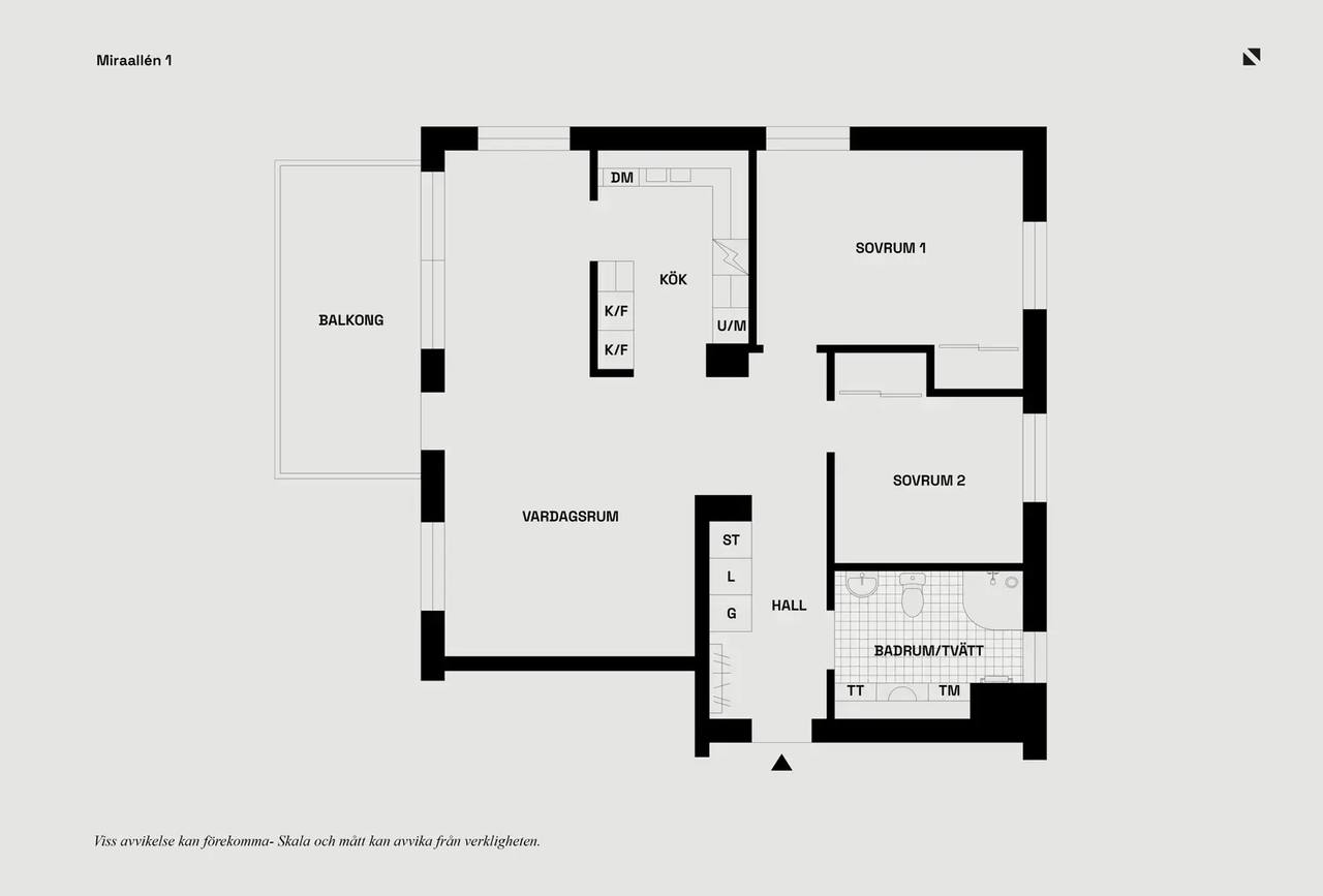 Floor plan for Miraallén 1