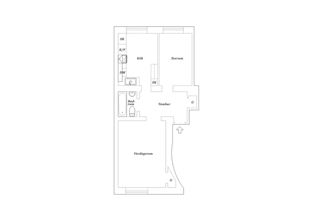 Floor plan for Älvsborgsplan 6