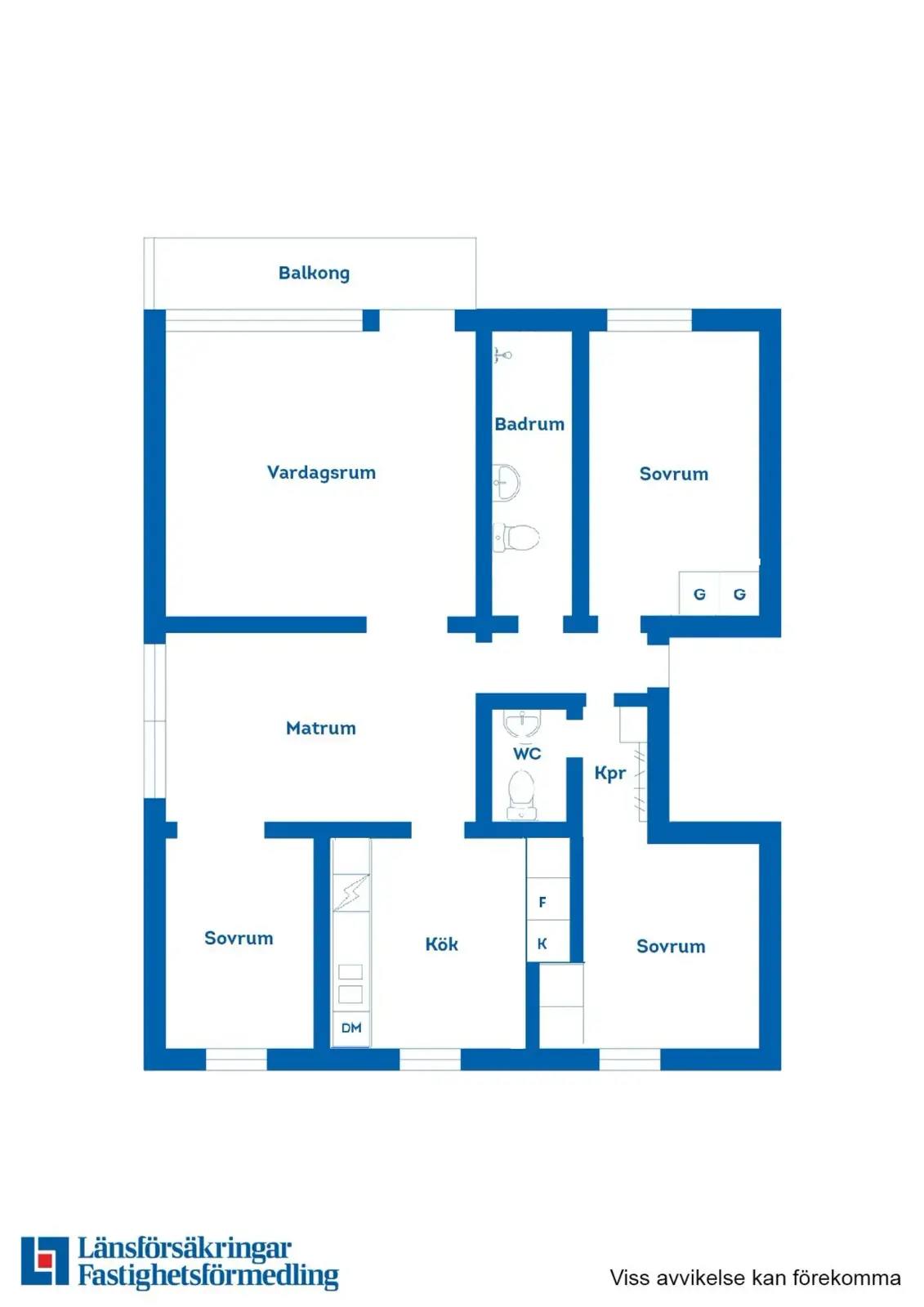 Floor plan for Skillingsgatan 25