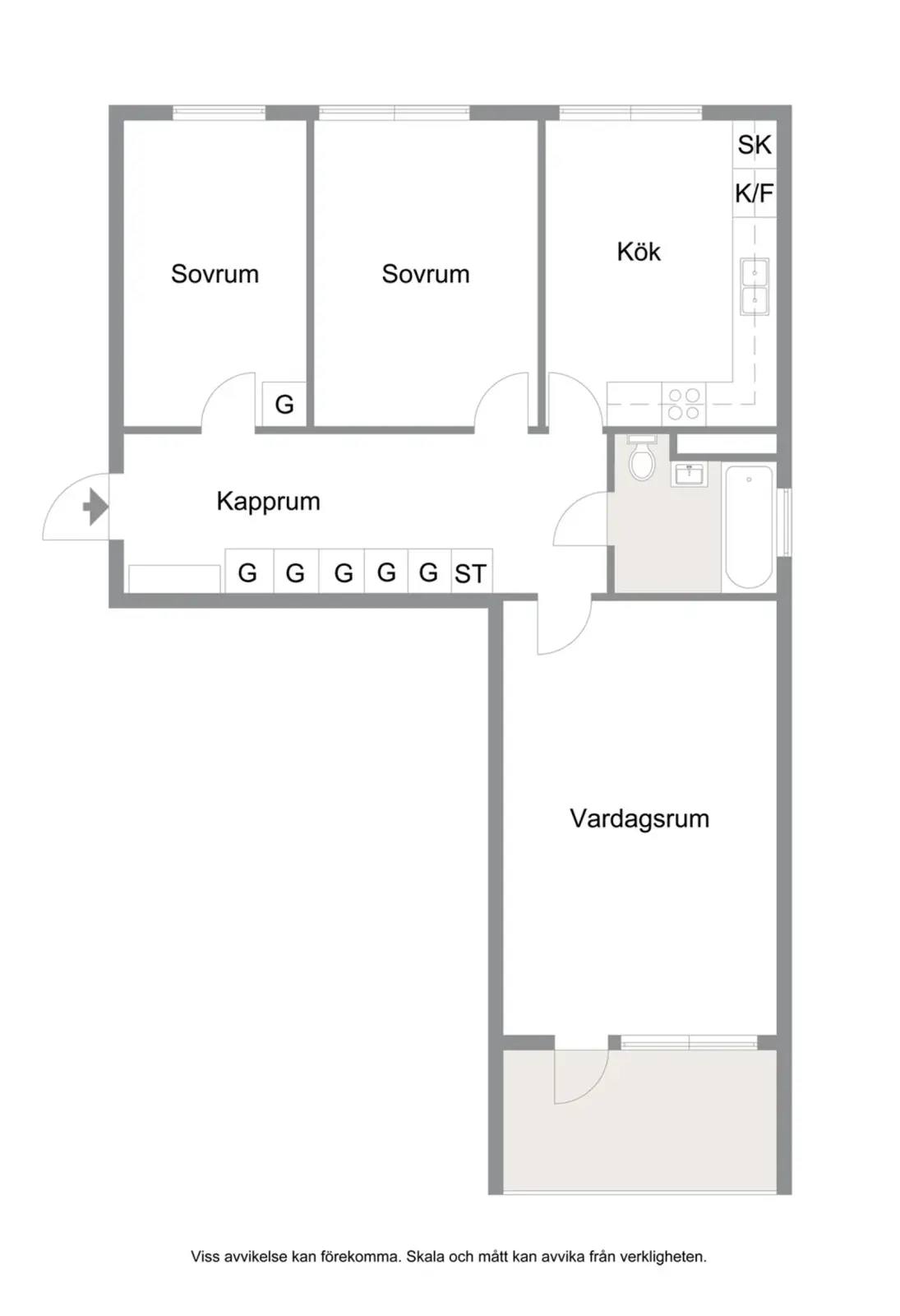 Floor plan for Hyacintgatan 37