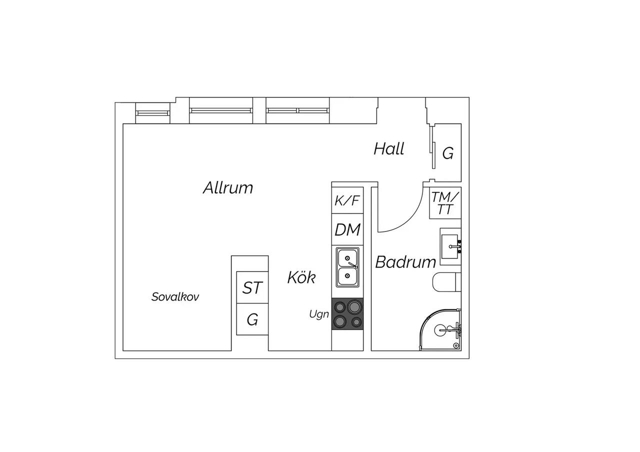 Floor plan for Björklundavägen 40