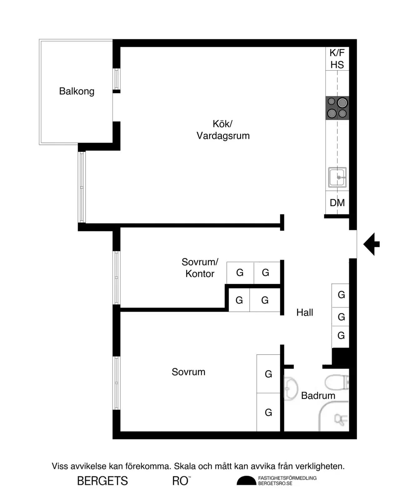Planritning för Centralvägen 19