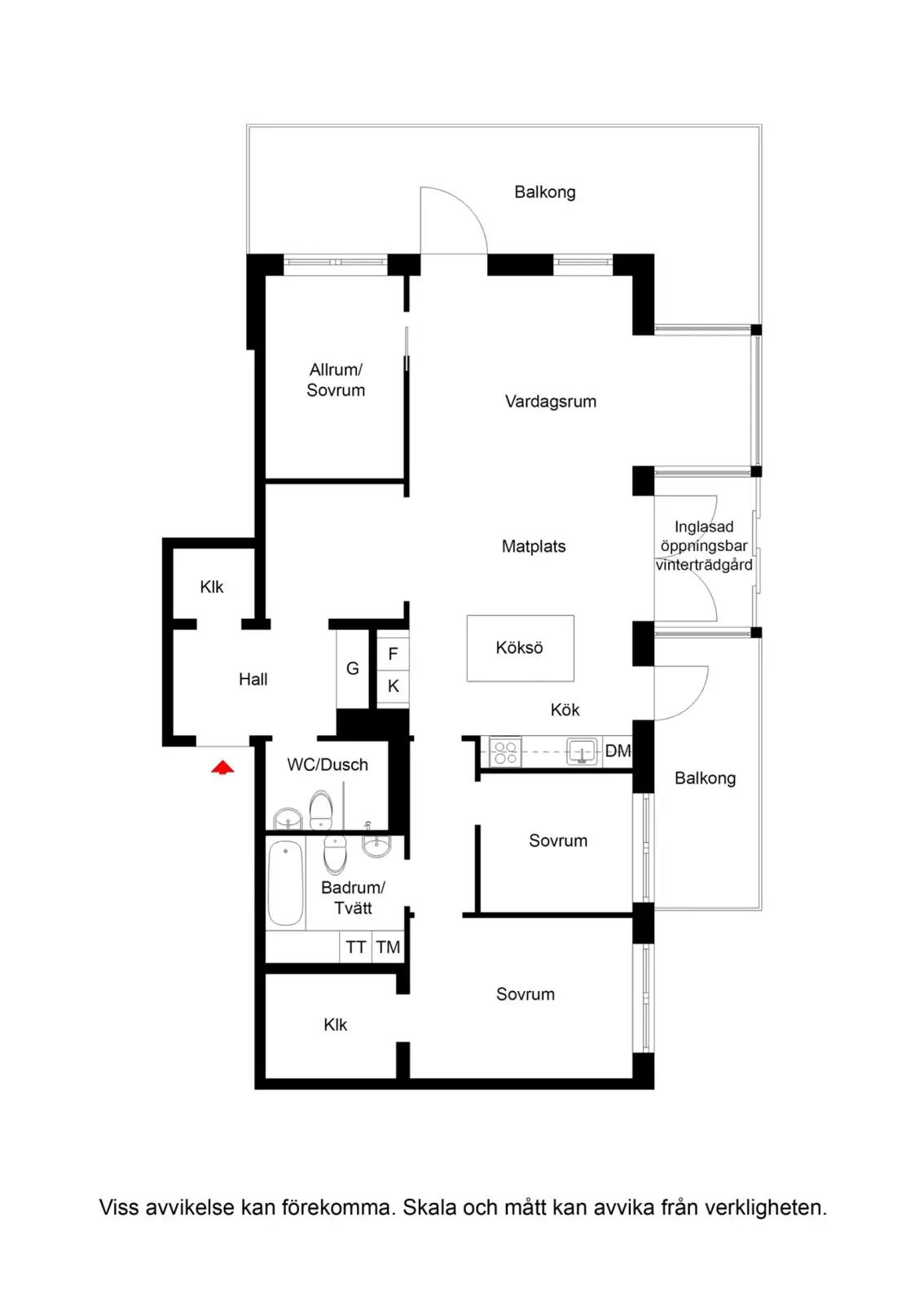 Floor plan for Tollareslingan 7