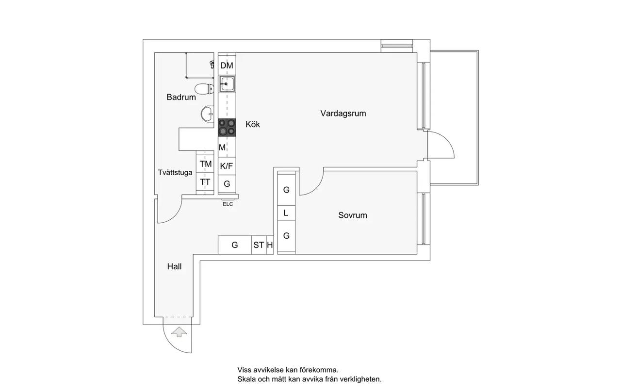 Floor plan for Telegrafvägen 34