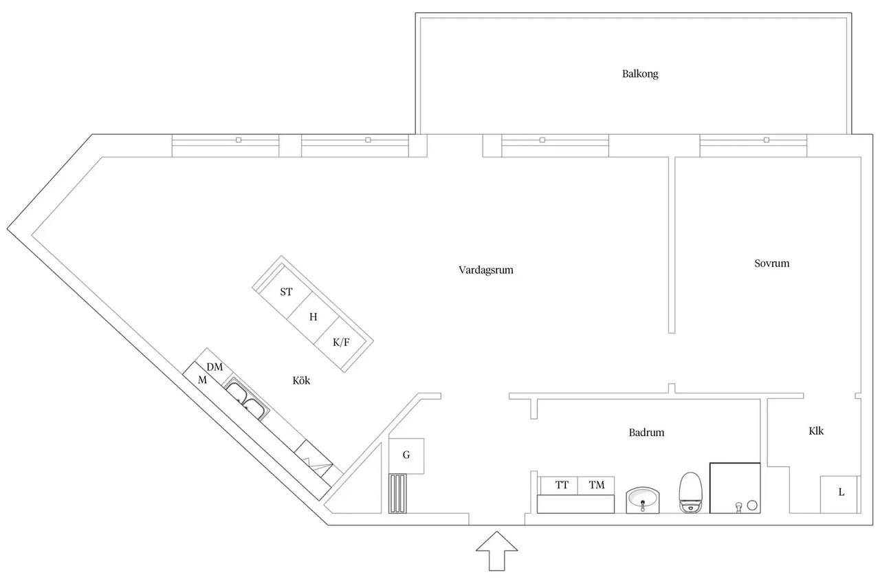Planritning för Bogsprötsgatan 23