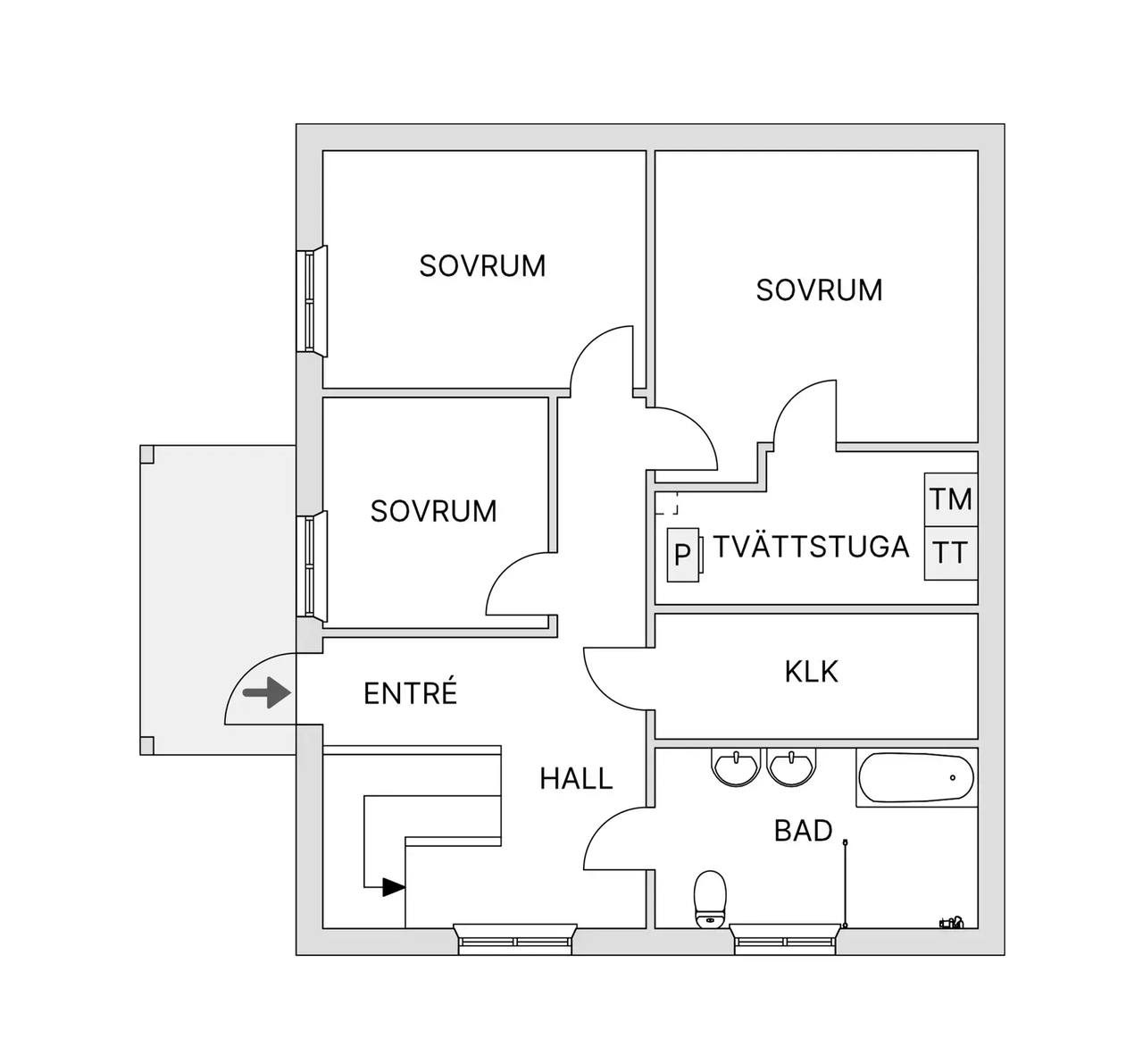 Planritning för Getargatan 27