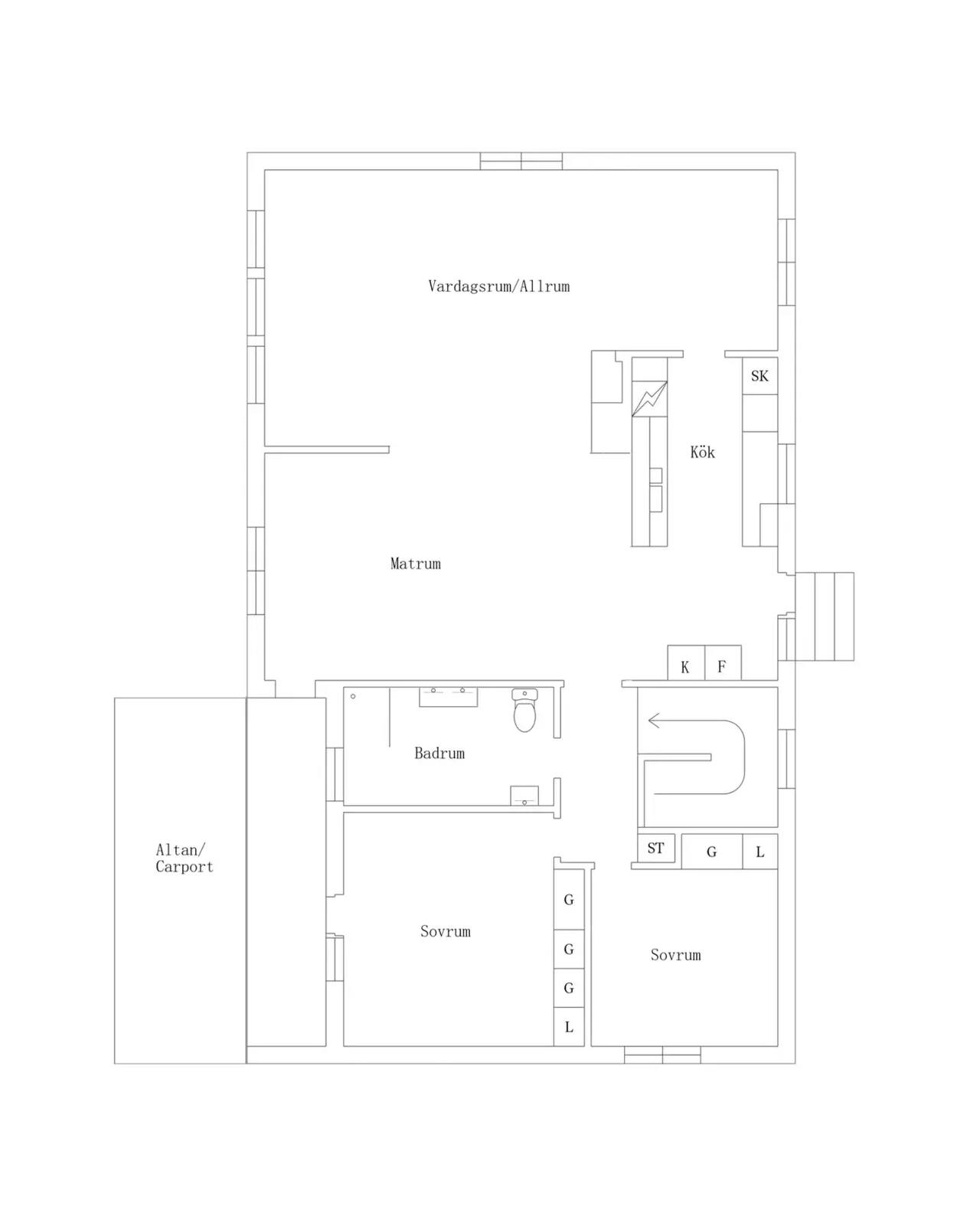 Floor plan for Slåttervägen 5