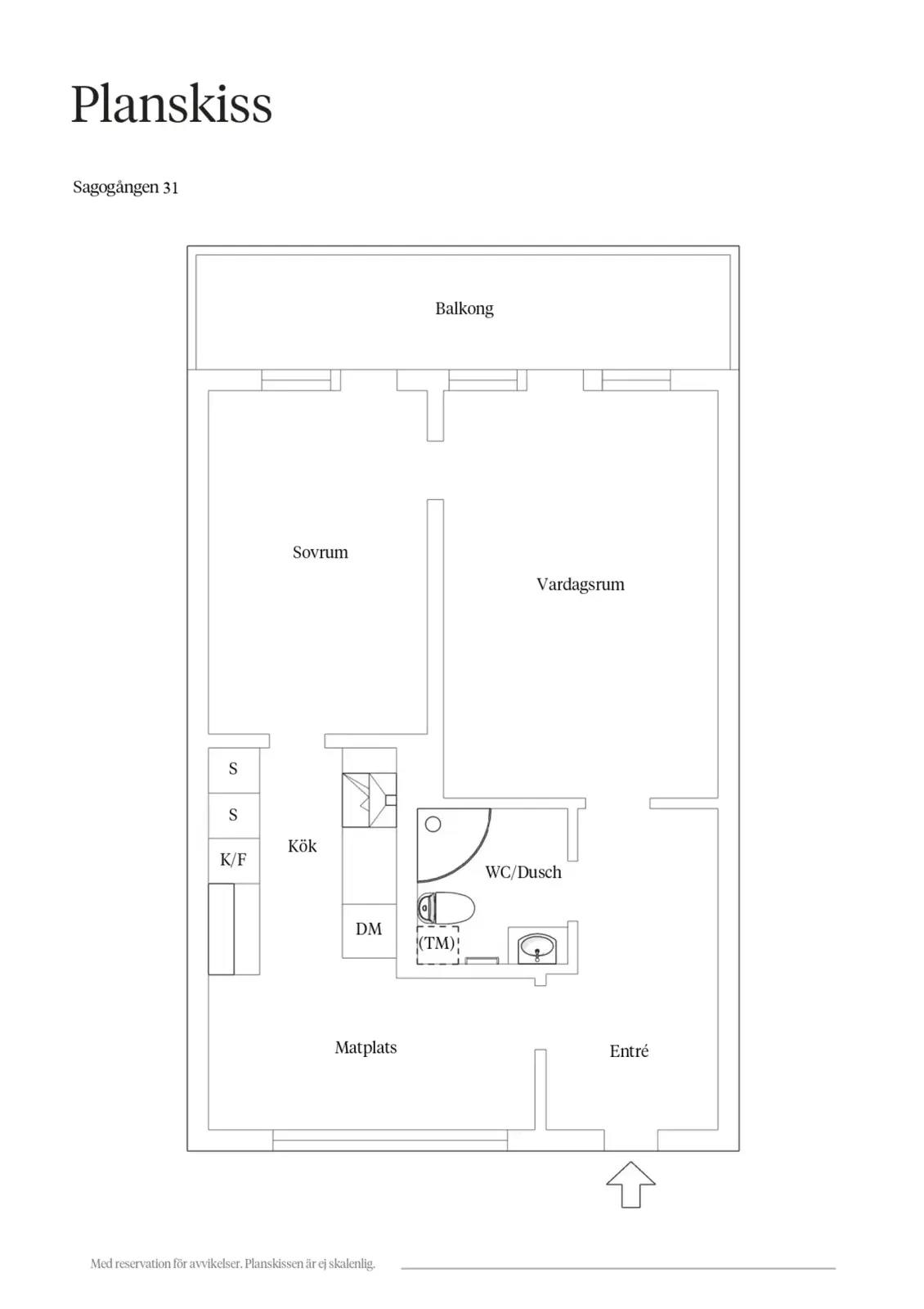 Floor plan for Sagogången 31