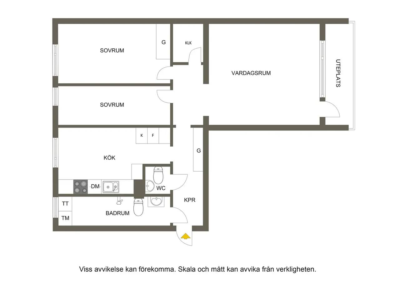 Floor plan for Axvägen 1