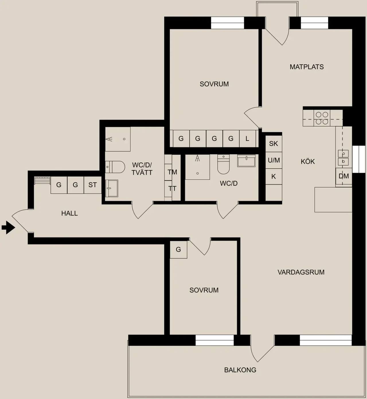 Floor plan for Saltängsgatan 98