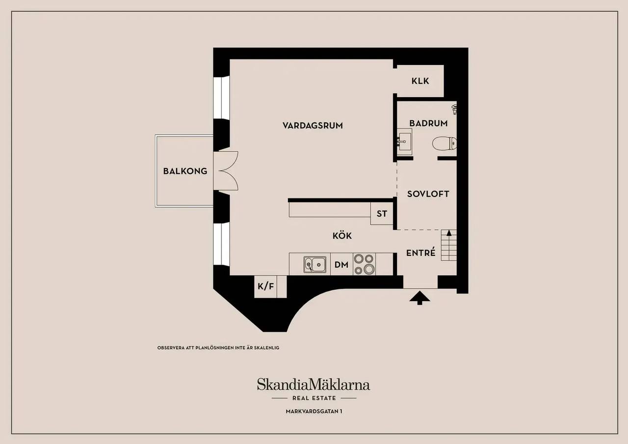 Floor plan for Markvardsgatan 1