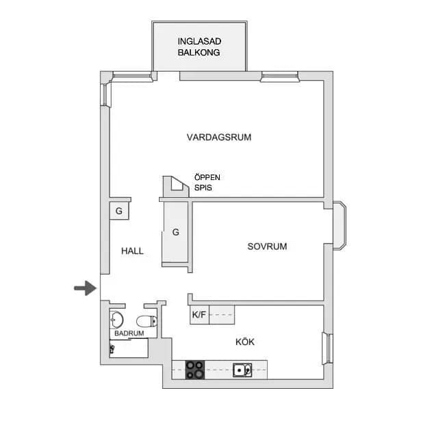 Planritning för Vindelgatan 22