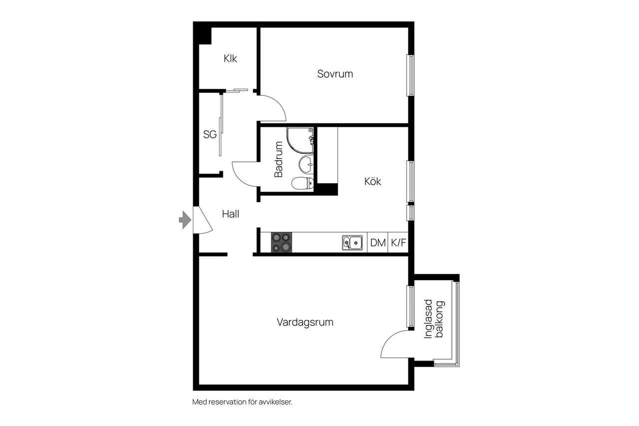 Floor plan for Kopparvägen 29