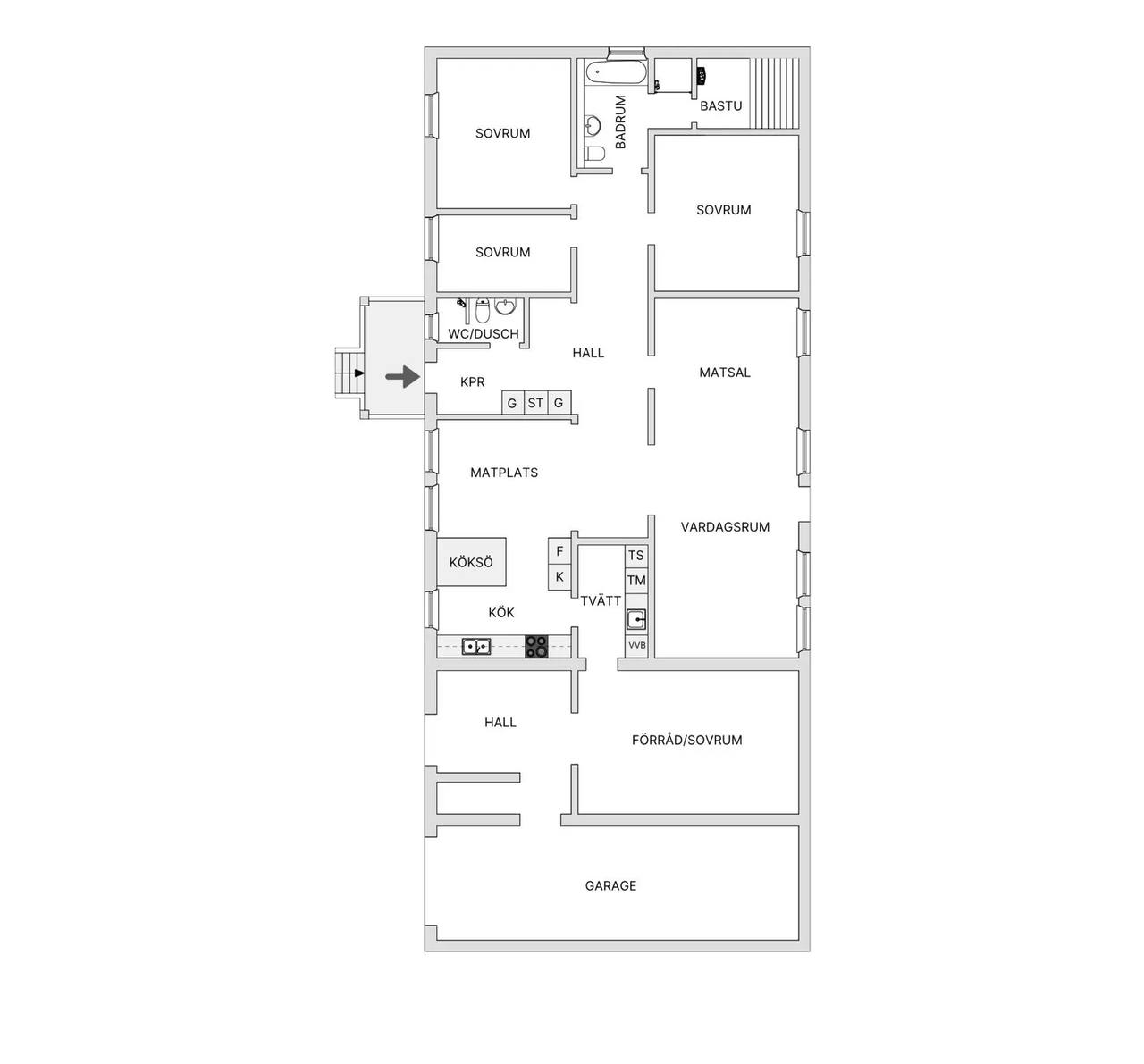 Floor plan for Pulkstigen 13