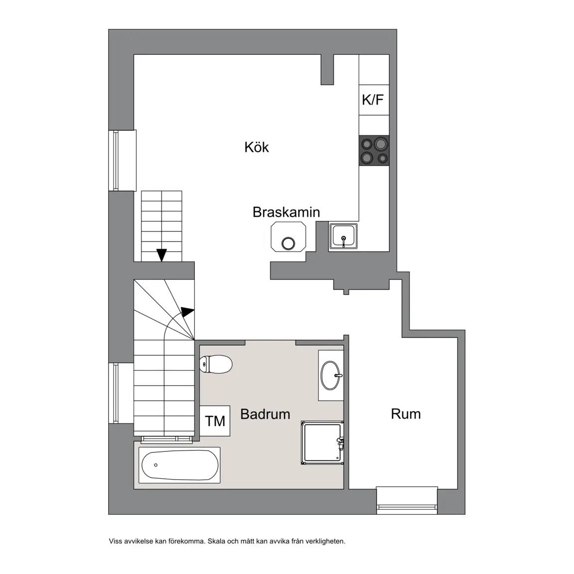 Floor plan for Stenkullen 1A