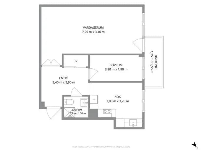 Floor plan for Norra Gubberogatan 5