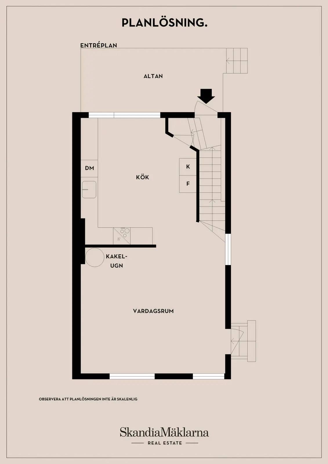 Floor plan for Krokvägen 4