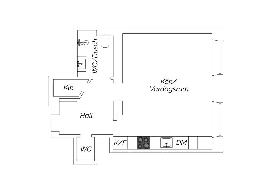 Floor plan for Ynglingagatan 5