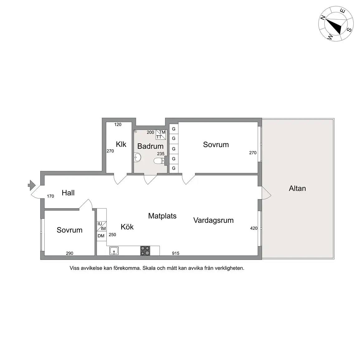 Planritning för Dalhemsgatan 12A