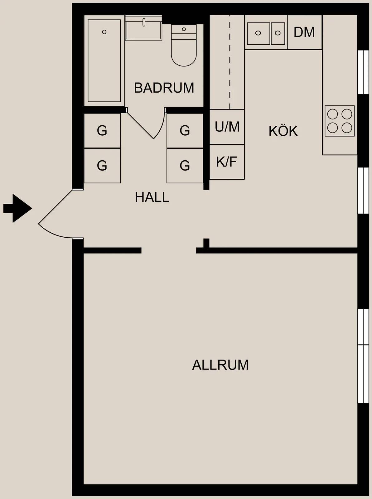 Planritning för Smedjegatan 26