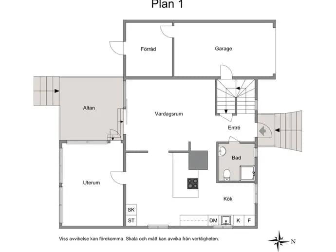 Floor plan for Blomstergatan 4