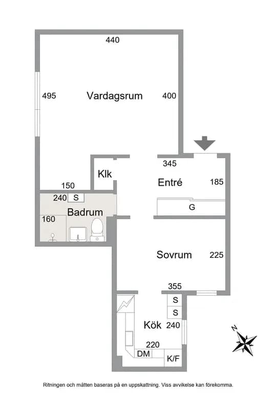 Floor plan for Karl Staaffsgatan 16C