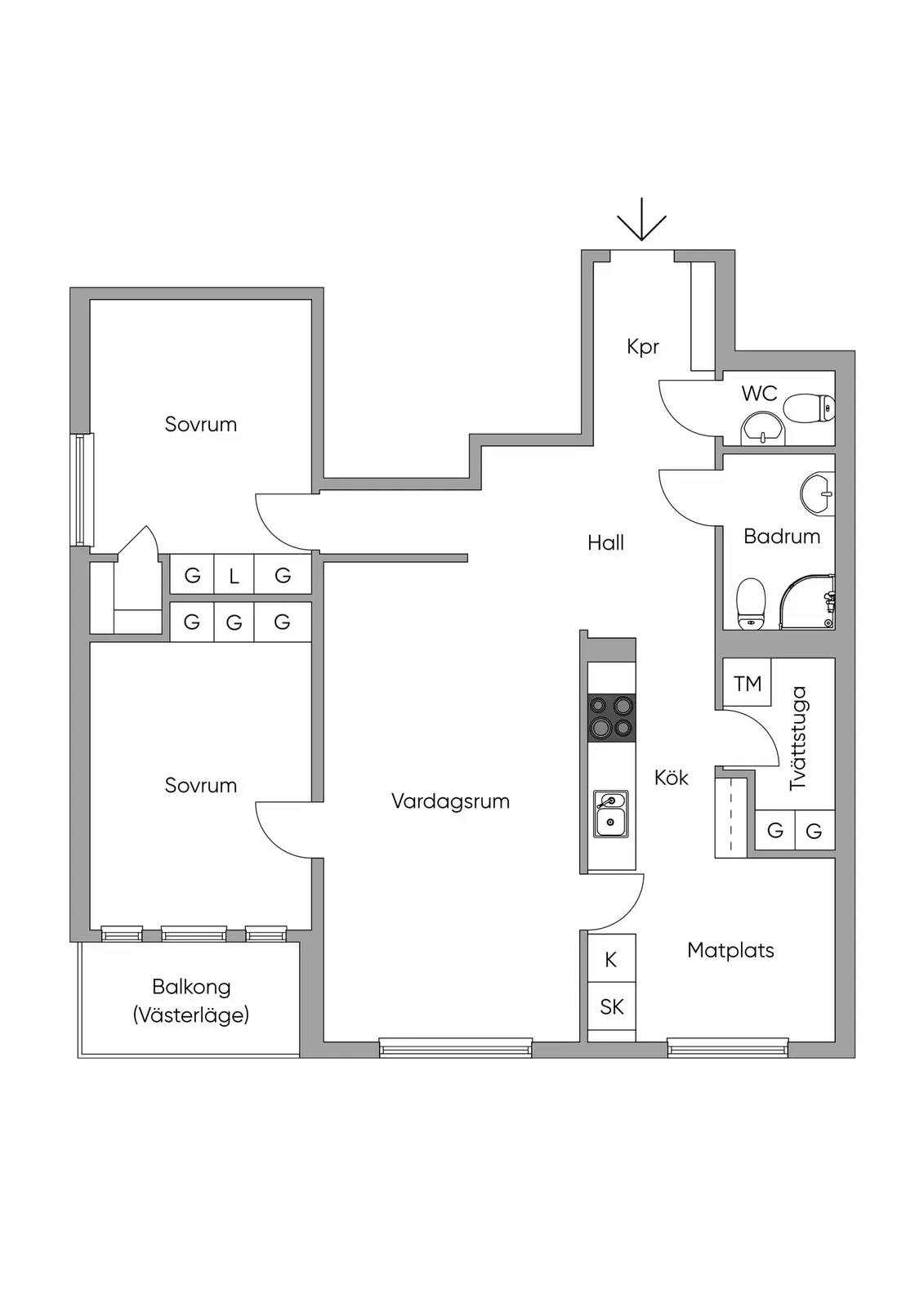 Floor plan for Mörbyleden 20