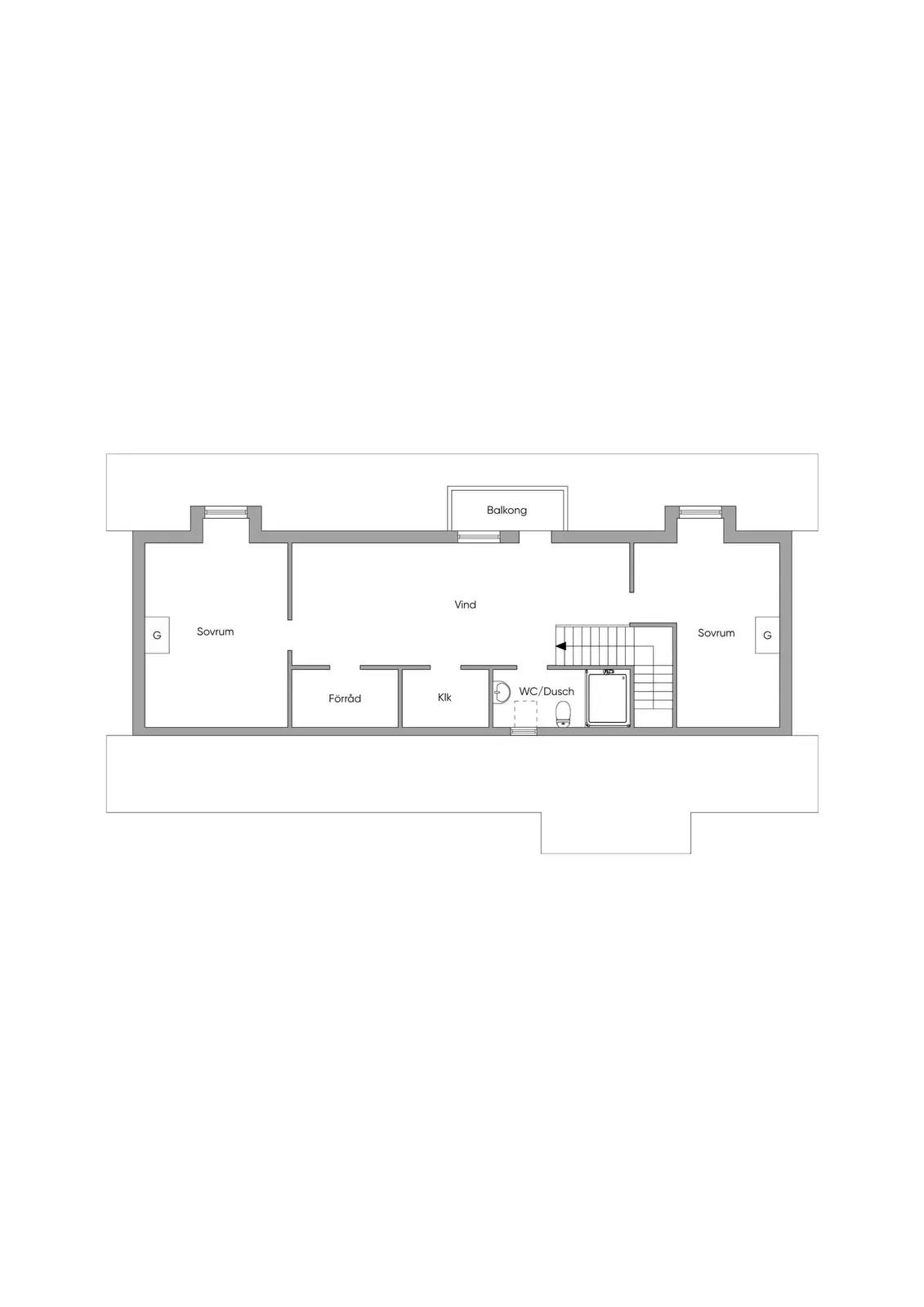 Planritning för Stationsvägen 6A