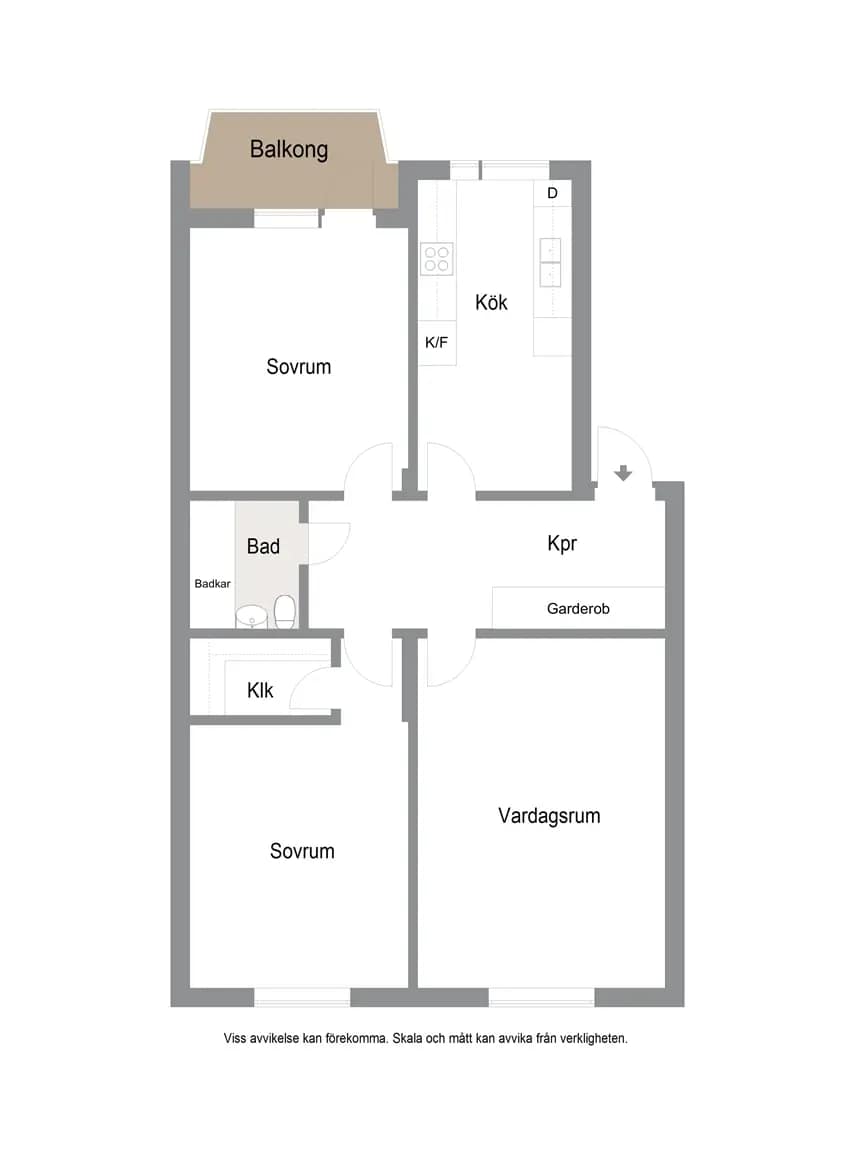 Floor plan for Jägersrovägen 19E