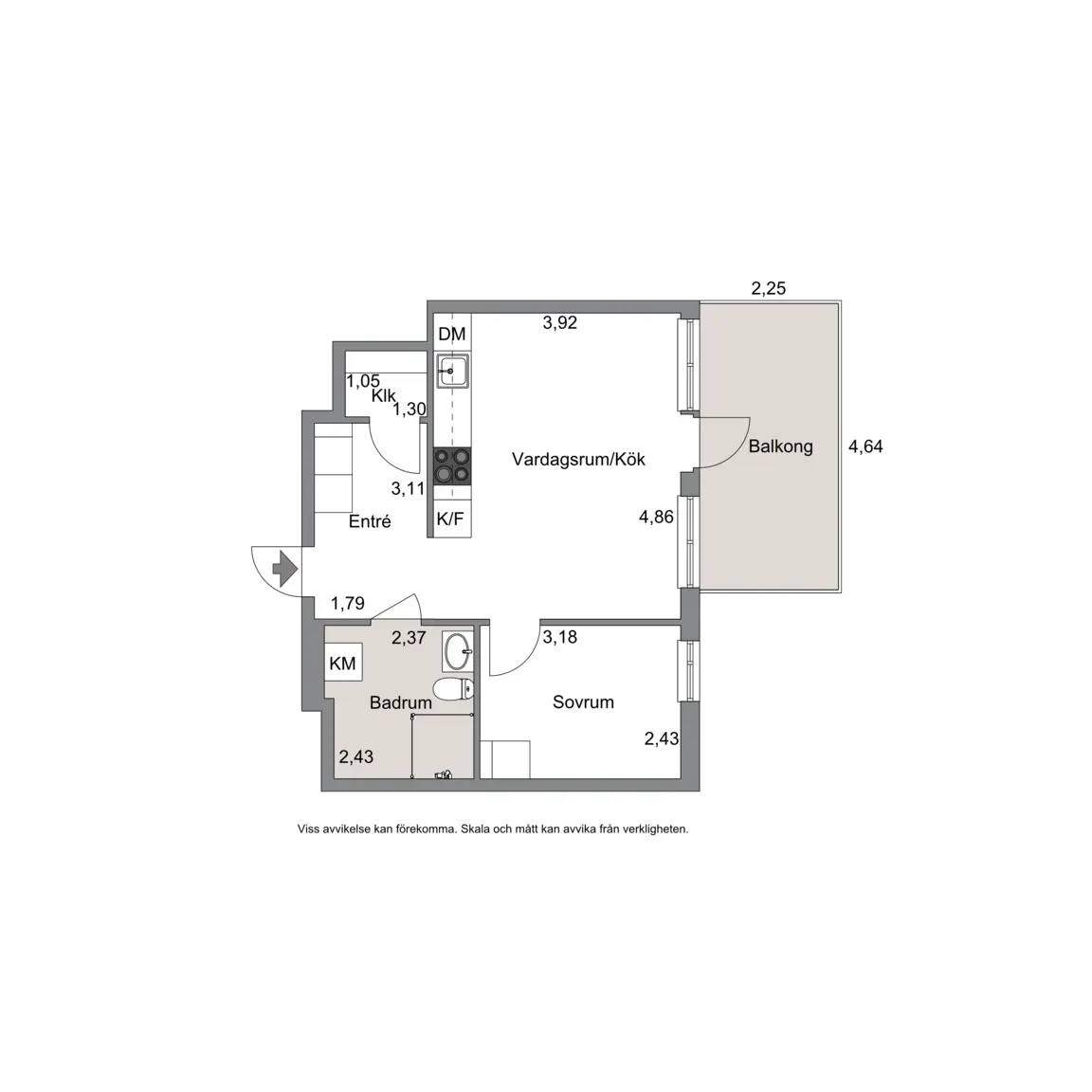Floor plan for Nohabgatan 39A