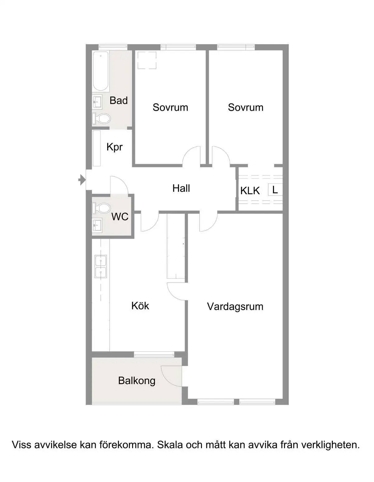 Floor plan for Serenadgatan 13