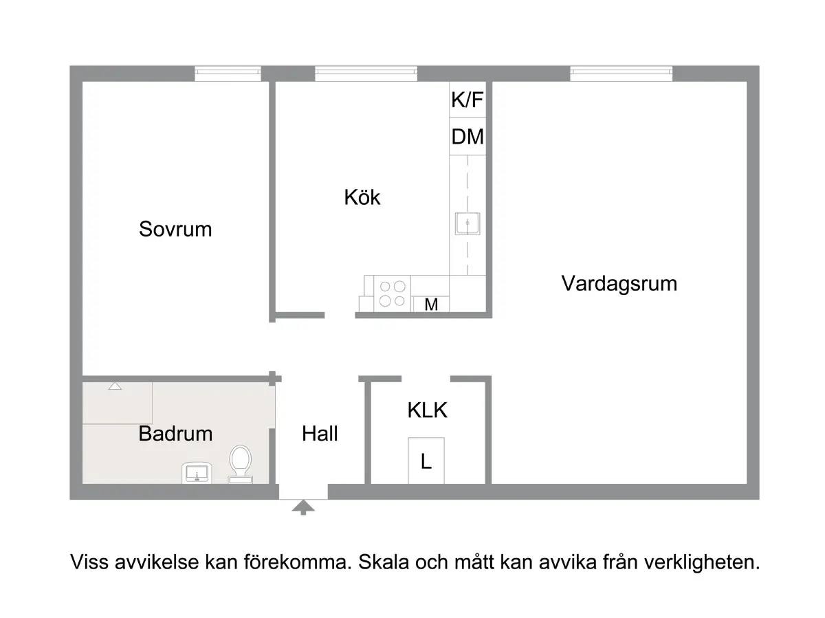 Floor plan for Östra Promenaden 11B