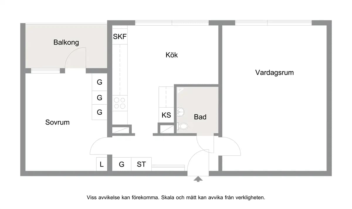 Floor plan for Producentgatan 1