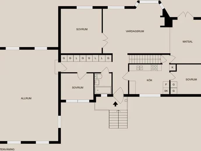 Planritning för Landsjö Björkåsen