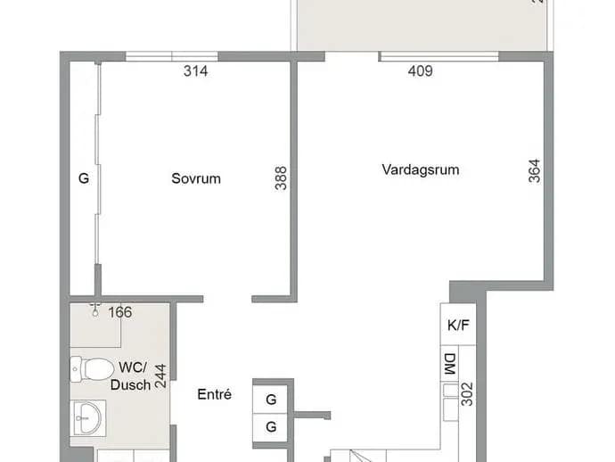Floor plan for Gårdstensvägen 120
