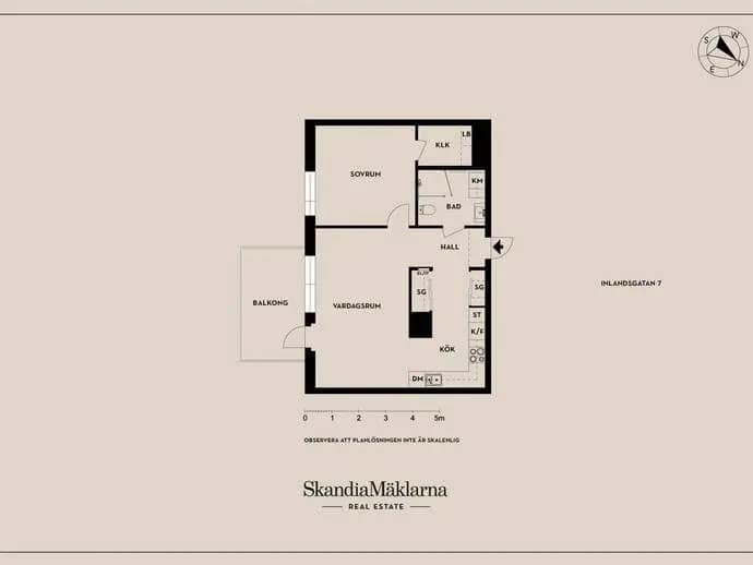 Floor plan for Inlandsgatan 7