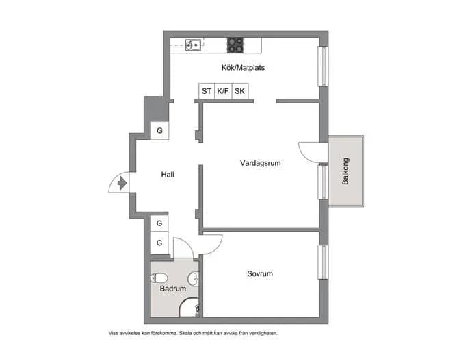 Floor plan for Södergatan 5c