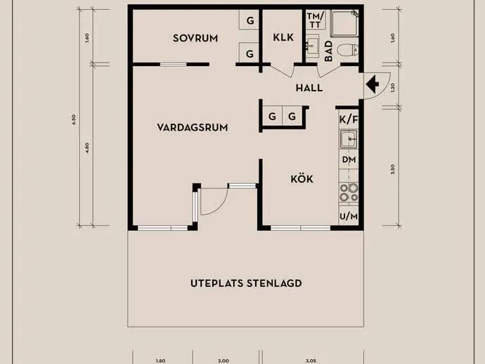 Floor plan for Solarvsplan 8