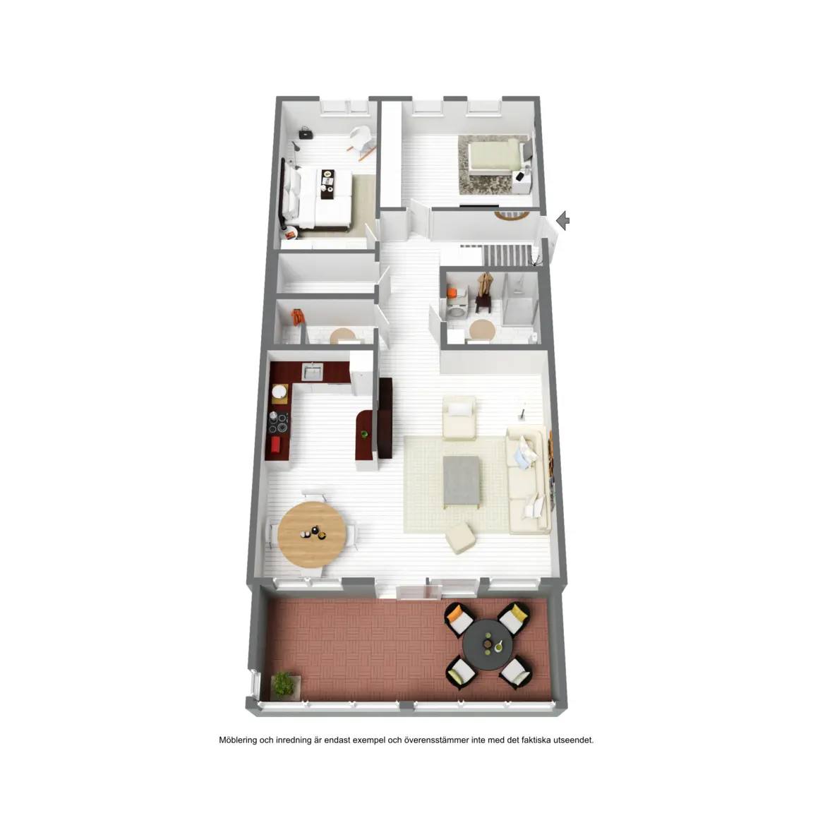 Floor plan for Väverigatan 1A