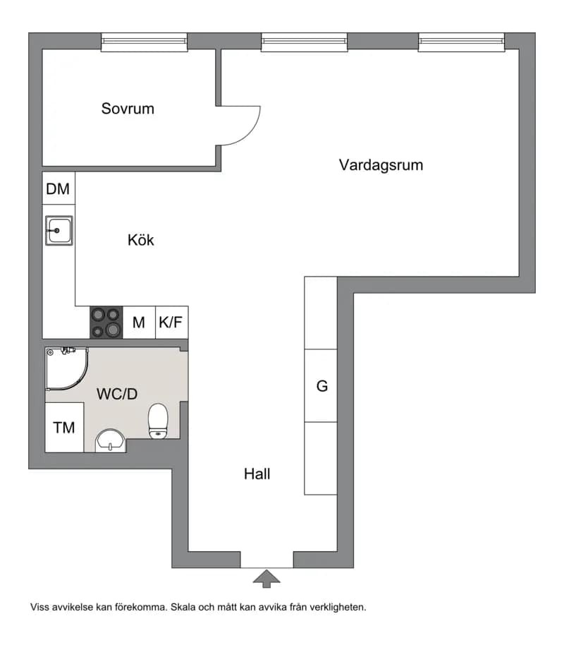 Planritning för Storgatan 9A