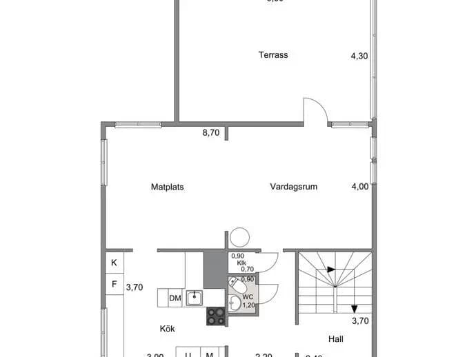 Planritning för Lundvägen 1