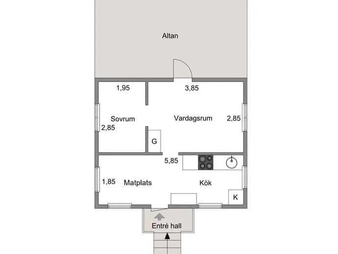 Planritning för Albro Skogstorp 4