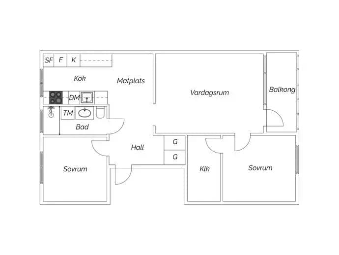 Floor plan for Kapplandsgatan 90