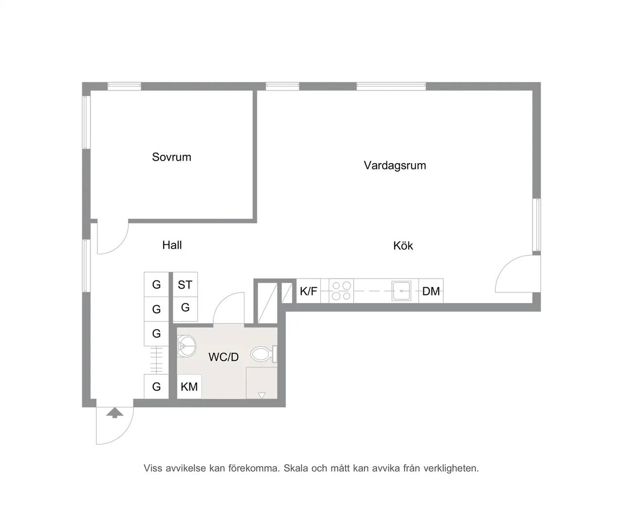Floor plan for Östra farmvägen 19AA