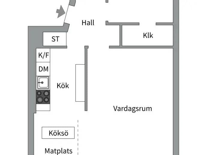 Planritning för Fålhagsleden 1C