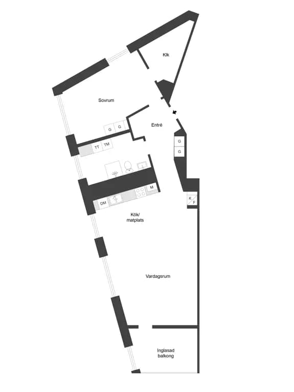 Planritning för Garvaregatan 4B